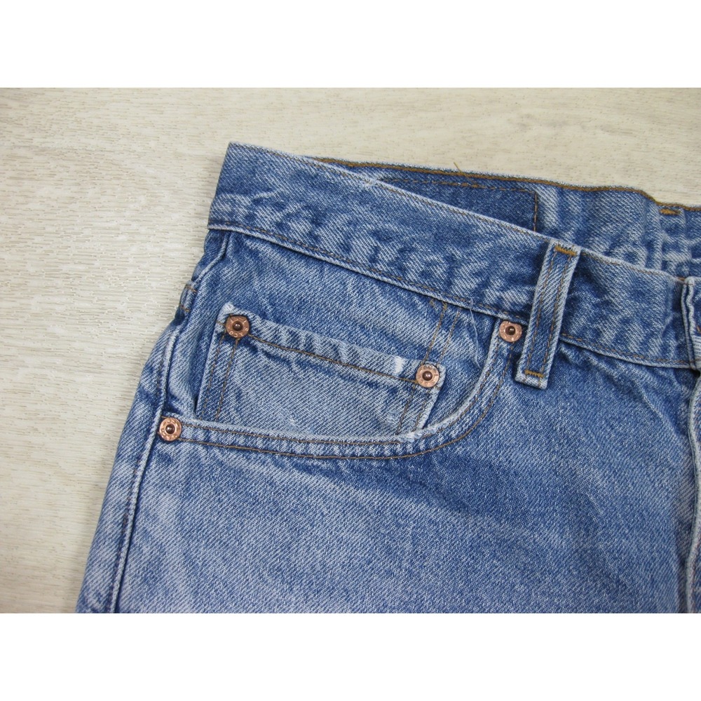 Vintage Y2K Levis 517 Cowboy Cut Jeans Mens (33x30) Distressed Saddleman Bootcut - Picture 4 of 14